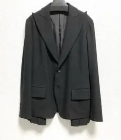 yohji yamamoto■ヨウジヤマモト プリーツ ジャケット アウター 黒のサムネイル