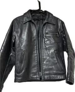 Schott シングルライダースジャケット 36 Schott】シングルライダースジャケット 実寸36 - 古着屋HamburgCafe