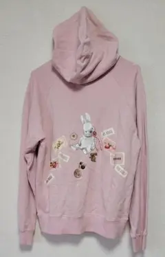 新品未使用タグ付き　PINK HOUSE ウサギ刺繍 パーカー ピンク