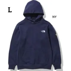 【極美品】THE NORTH FACEスクエアロゴフーディ　ネイビー　L