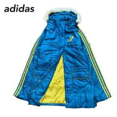 adidasアディダス　 中綿入りファーフルジップジャケット　レディースＬ