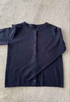 ネイビー ボタン付きカーディガン サイズ140cm