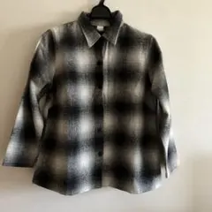 オンブレチェック　ジャケット　アウター　レディースML