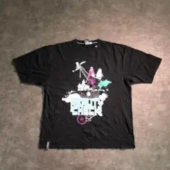 【LRG】"REALITY CHECK"プリントTシャツ　黒　古着TSM6
