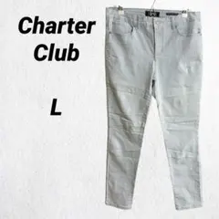 Charter Club チャータークラブ ストライプスキニーパンツ 【L】