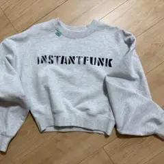 INSTANTFUNK クロップドスウェット グレー