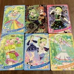 ひみつのアイプリ　ダークカルテットスターバズリウムグリーン　サイン含　アイリ6枚