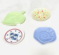 どうぶつの森1番くじ小皿4枚セット SALE＊【ユーズド品】一番くじ どうぶつの森 F賞 まめざら
