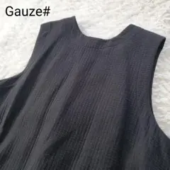 Gauze# コットンバックタック ノースリーブワンピース F