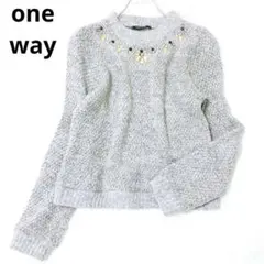 one way ニット ビジュー