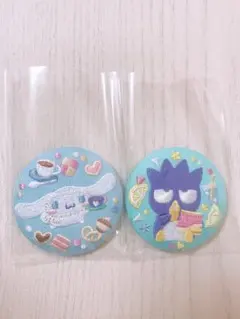 サンリオキャラクターズ 刺繍缶バッジビスケット2 シナモロール バッドばつ丸