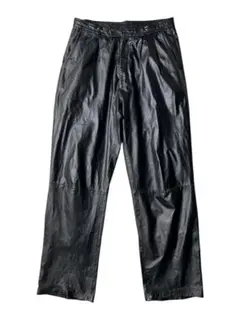 90's Leather 2tuck Trousers