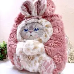 コヤンイサムチョン♡新作！インド刺繍×薔薇！豹柄ルミちゃんのラウンドトートバッグ