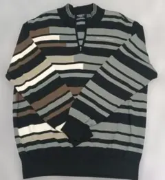 Munsing ストライプ ハーフジップセーター