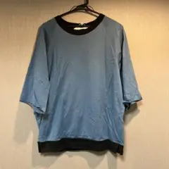 SUNSEA ブルー オーバーサイズ Tシャツ