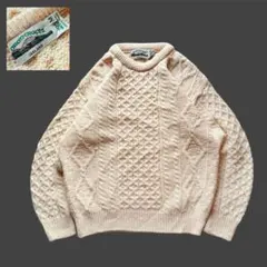 90s アイルランド製 ARAN CRAFTS 100％ウール ニットセーター