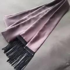 光沢ありグレージュ＊黒房ジャガードしごき帯＊志古貴＊着物振袖半成人式卒業式