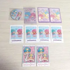 キキララ　リトルツインスターズ　カード　缶バッチ　セット