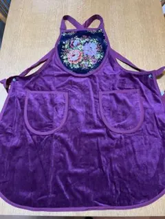 新品未使用　Hotman シェニール織　エプロン 花柄