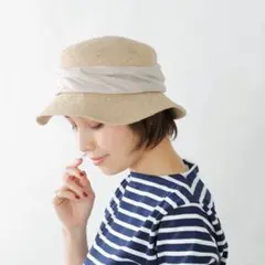 【新品・未使用】mature ha. ジュートドレープハット グレー