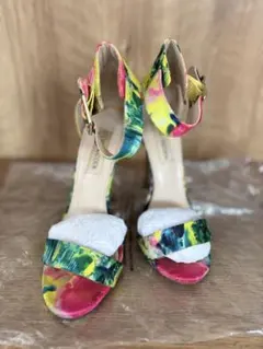 本日配送！Steve Madden マルチカラー アンクルストラップ ハイヒールのサムネイル