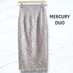 MERCURYDUO マーキュリーデュオ レースタイトスカート M グレー