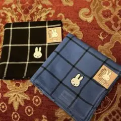 miffy チェック柄ハンカチ ミッフィー　綿100% メンズ　新品未使用