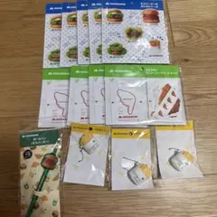 モスバーガー　ぷにぷにシール、カードセット、ポテみくじ、ボールペン