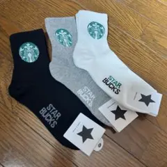 韓国靴下☆レディースソックス☆スタバロゴ☆三色セットのサムネイル