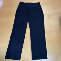 ネイビー スラックス ボタン付き