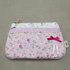 Laura Ashley kids ポーチ バレエシューズ柄のサムネイル