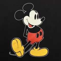 【USA製】80s Disney ミッキー Tシャツ ブラック 黒 美品 XL