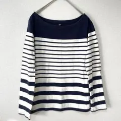 UNIQLO ユニクロ　カットソー　ボーダー　ストライプ　M シンプル　着回し