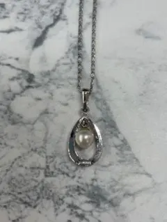 アコヤ真珠 本真珠 パール ネックレス しずく型 SILVER 5.8mm