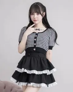 pium コットンフリルリボンティアードミニスカート ミックス pium コットンフリルリボンティアードミニスカート ミックス