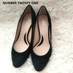 NUMBER TWENTY ONE Alias パンプス スエード 黒 23のサムネイル