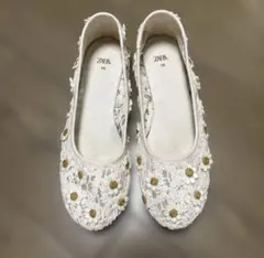 ZARA デイジークロシェ編み バレリーナシューズのサムネイル