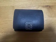 LOEWE / トライフォールドウォレット 三つ折り財布 ダークブルー