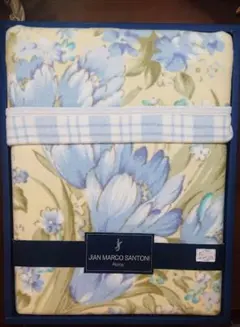タグ付き JIAN MARCO SANTONI 花柄 毛布 リバーシブル