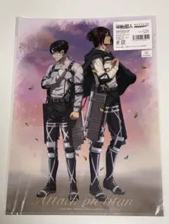 進撃の巨人　クリアファイル　エレン　ミカサ　リヴァイ　ハンジ