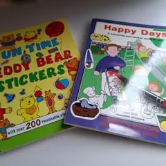 英語で楽しく　ぬり絵とステッカー