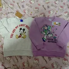 ミッキー　バズライトイヤー　トレーナー　裏起毛　110 2つセット