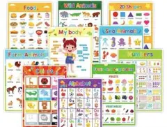 知育ポスター 10枚セット アルファベット 数字 動物のサムネイル