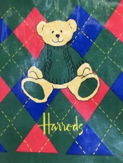 Harrods アーガイル模様 トートバッグ