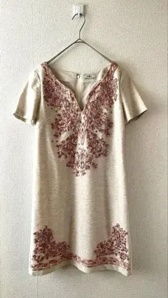 美品　GRACE CONTINENTAL コード刺繍ミニワンピース　チュニックのサムネイル
