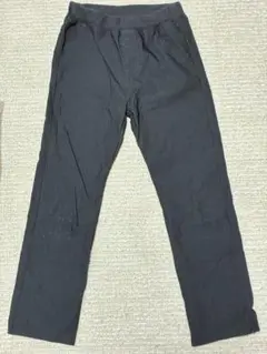 3can4on 黒 ストライプ折り返しパンツ