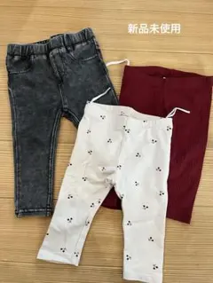 【新品】ZARA ベビー デニム　レギンス 3点セット 女の子　スパッツ　70のサムネイル