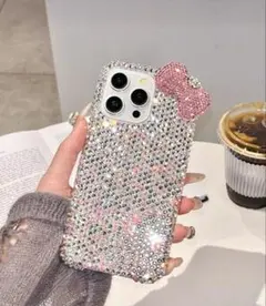 お値下げ中❣️iPhone13mini キティちゃん キラキラストーン デコケース