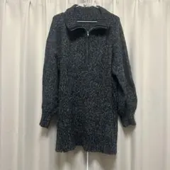 (完売カラー)ハイZIPニットミニワンピース