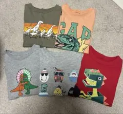 GAP 恐竜プリント Tシャツ 5枚セット　保育園　男の子kidsのサムネイル